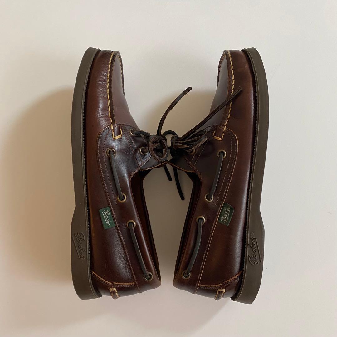美品 paraboot birth マロン 6H デッキシューズ バース