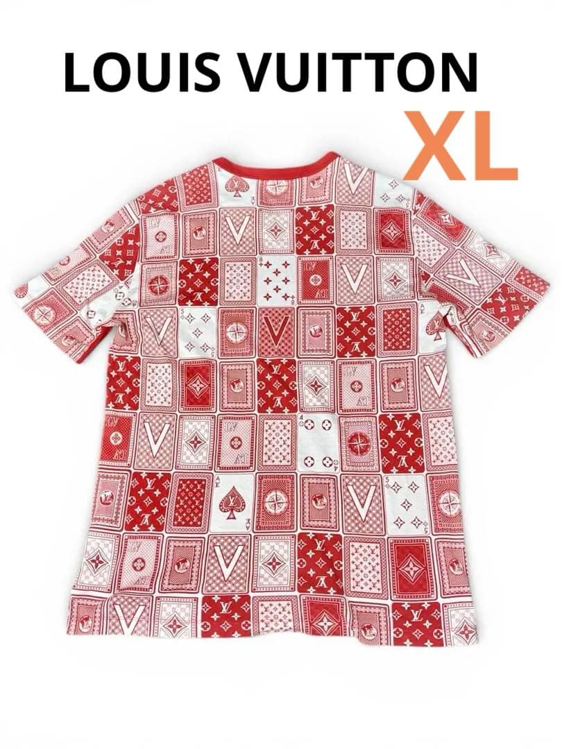 ルイヴィトン バックトランプ総柄Tシャツ