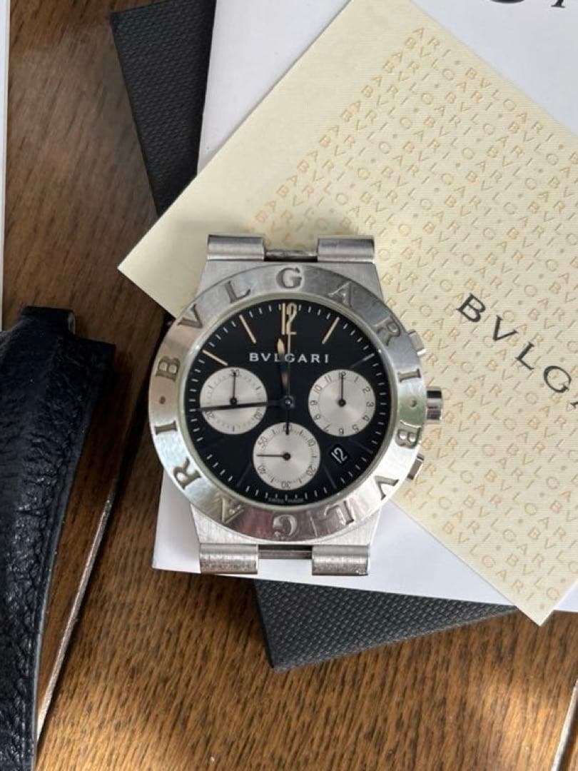 BVLGARIブルガリ ディアゴノ スポーツ クロノグラフ　ベルト3つ
