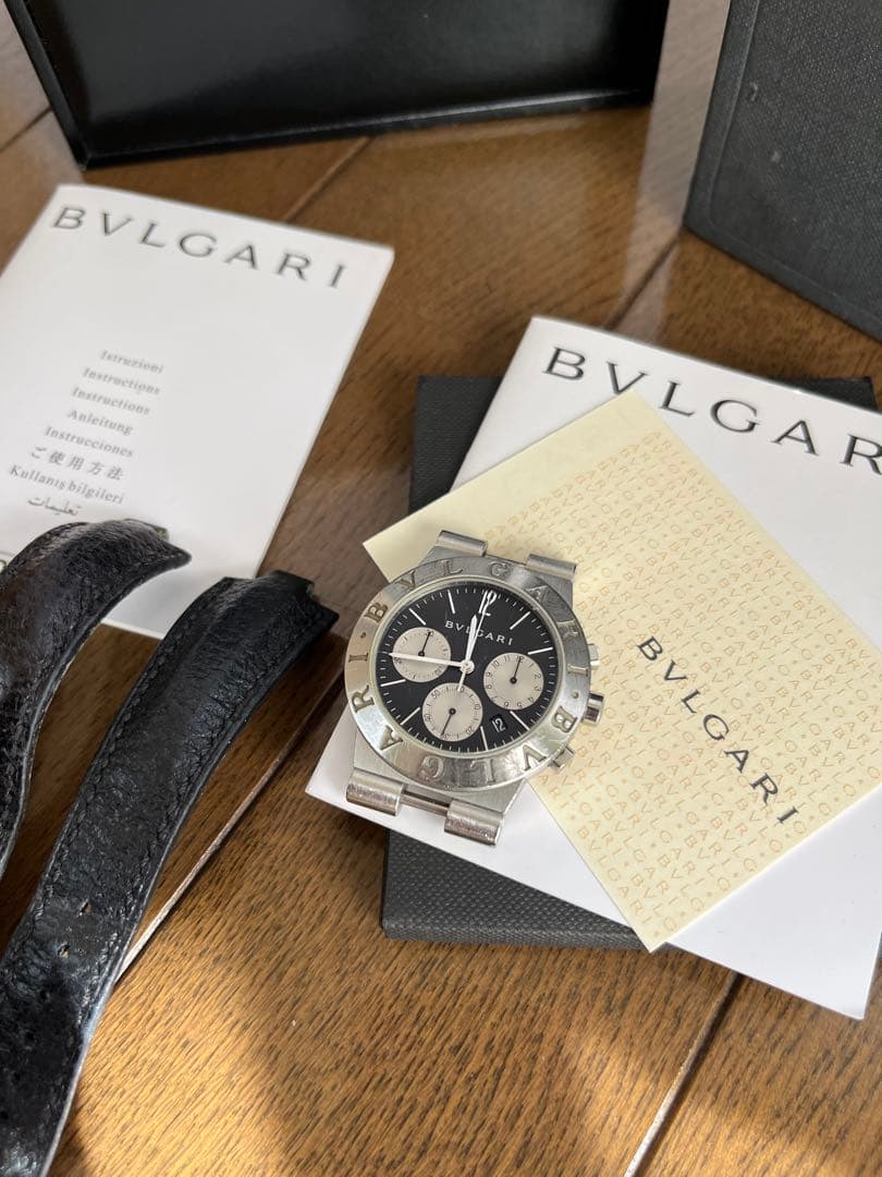 BVLGARIブルガリ ディアゴノ スポーツ クロノグラフ　ベルト3つ