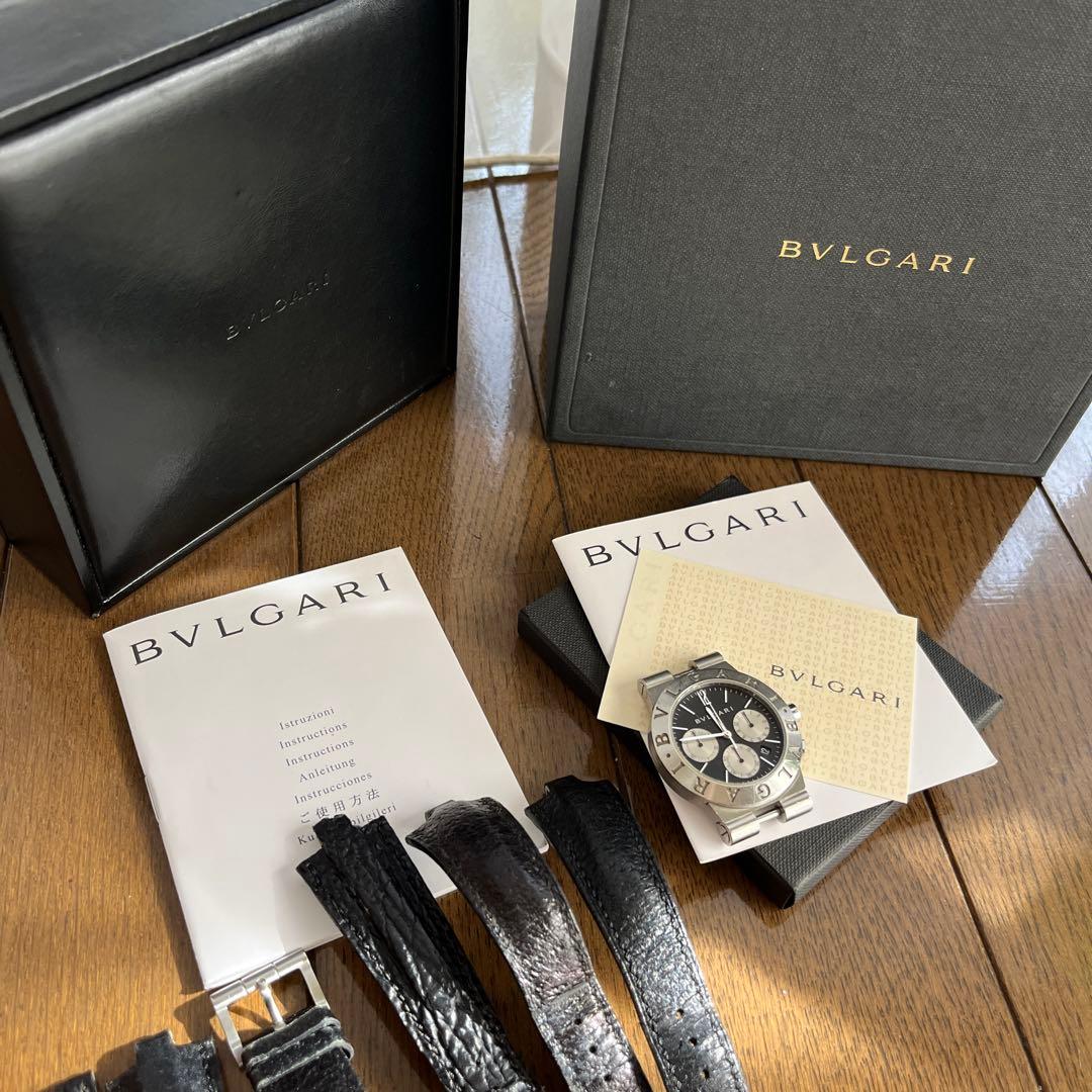 BVLGARIブルガリ ディアゴノ スポーツ クロノグラフ　ベルト3つ