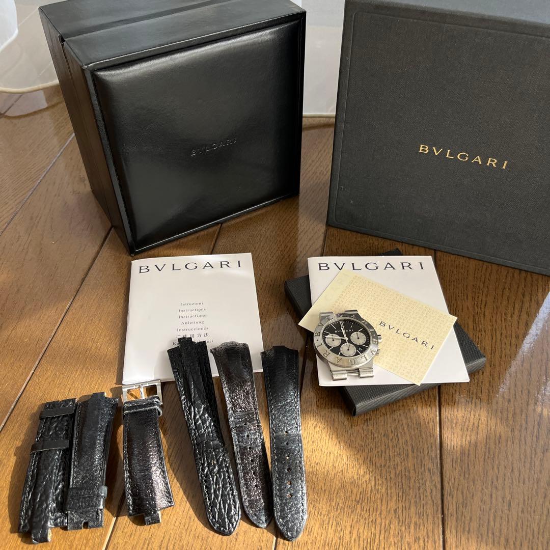 BVLGARIブルガリ ディアゴノ スポーツ クロノグラフ　ベルト3つ