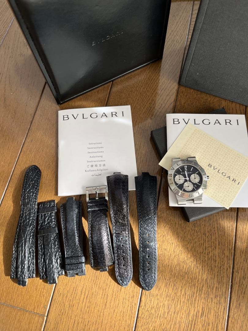 BVLGARIブルガリ ディアゴノ スポーツ クロノグラフ　ベルト3つ