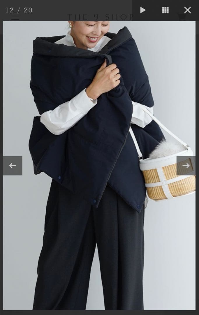 【新品未使用】The 9 SHOP Wrap me!ネイビーポンチョ