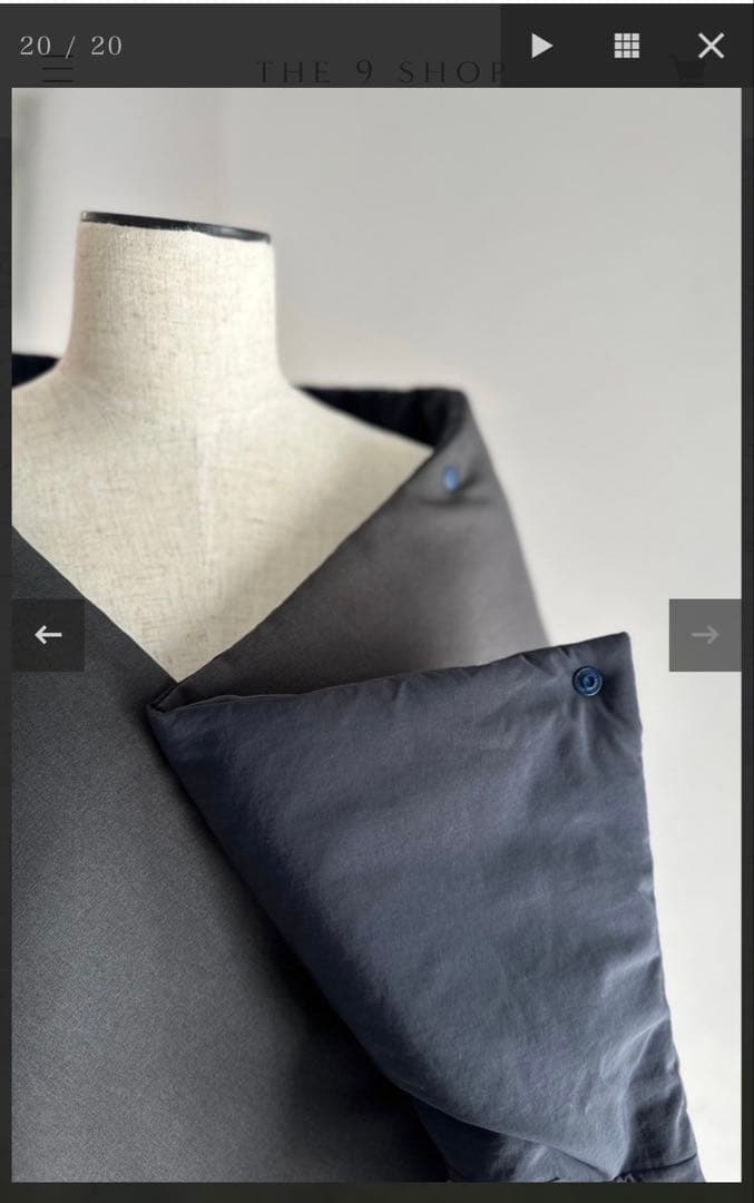 【新品未使用】The 9 SHOP Wrap me!ネイビーポンチョ