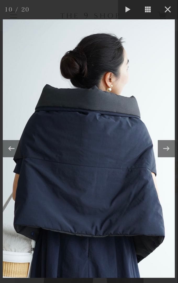 【新品未使用】The 9 SHOP Wrap me!ネイビーポンチョ