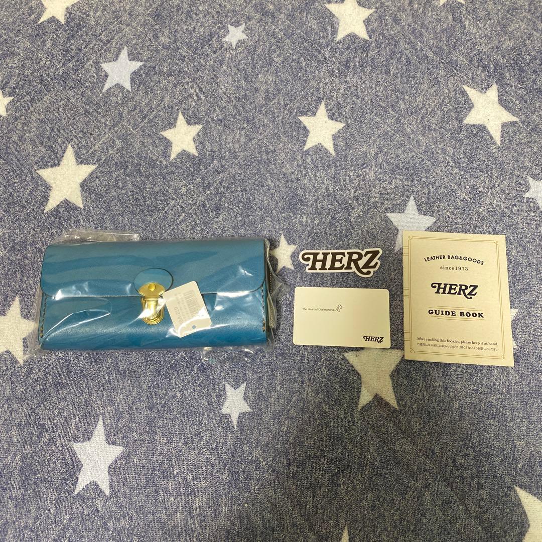 HERZ アコーディオンウォレット セルリアンブルー特別仕様
