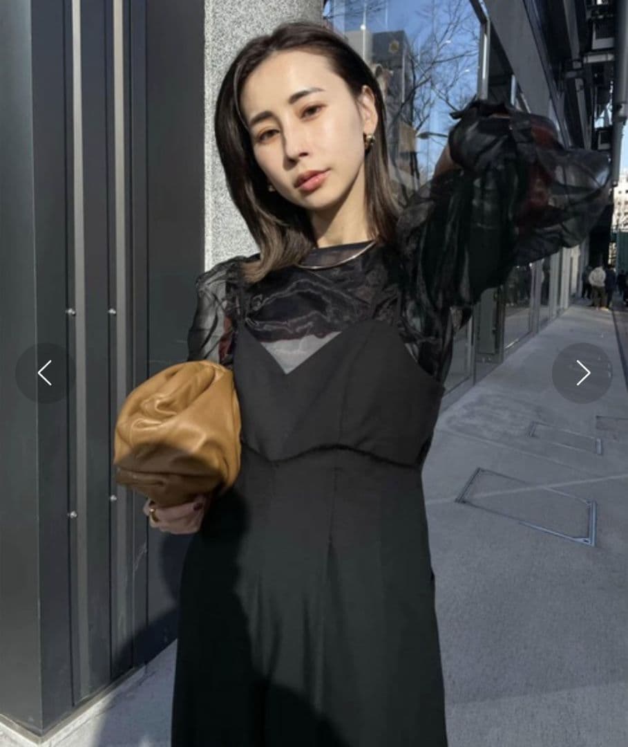 Ameri　MEDI CORD SUSPENDER WIDE PANTS