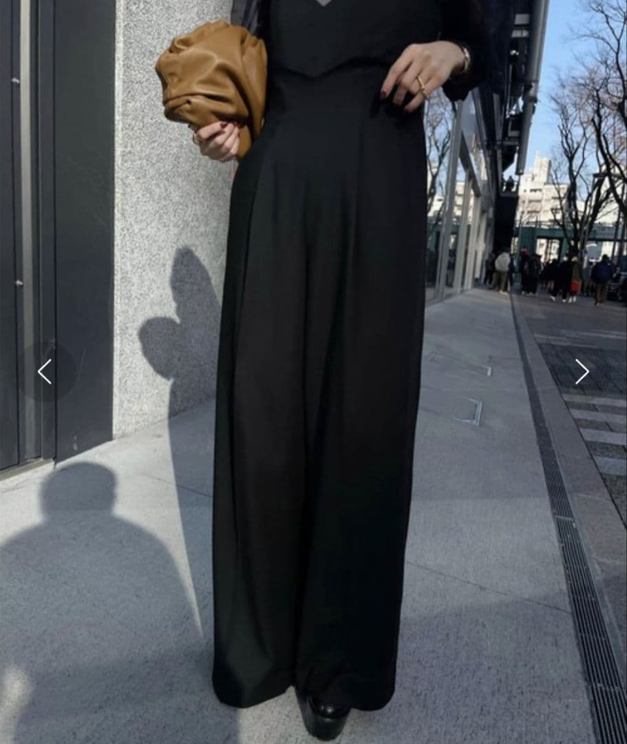 Ameri　MEDI CORD SUSPENDER WIDE PANTS