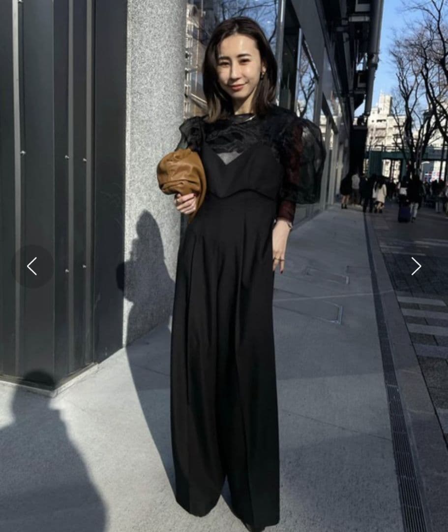 Ameri　MEDI CORD SUSPENDER WIDE PANTS