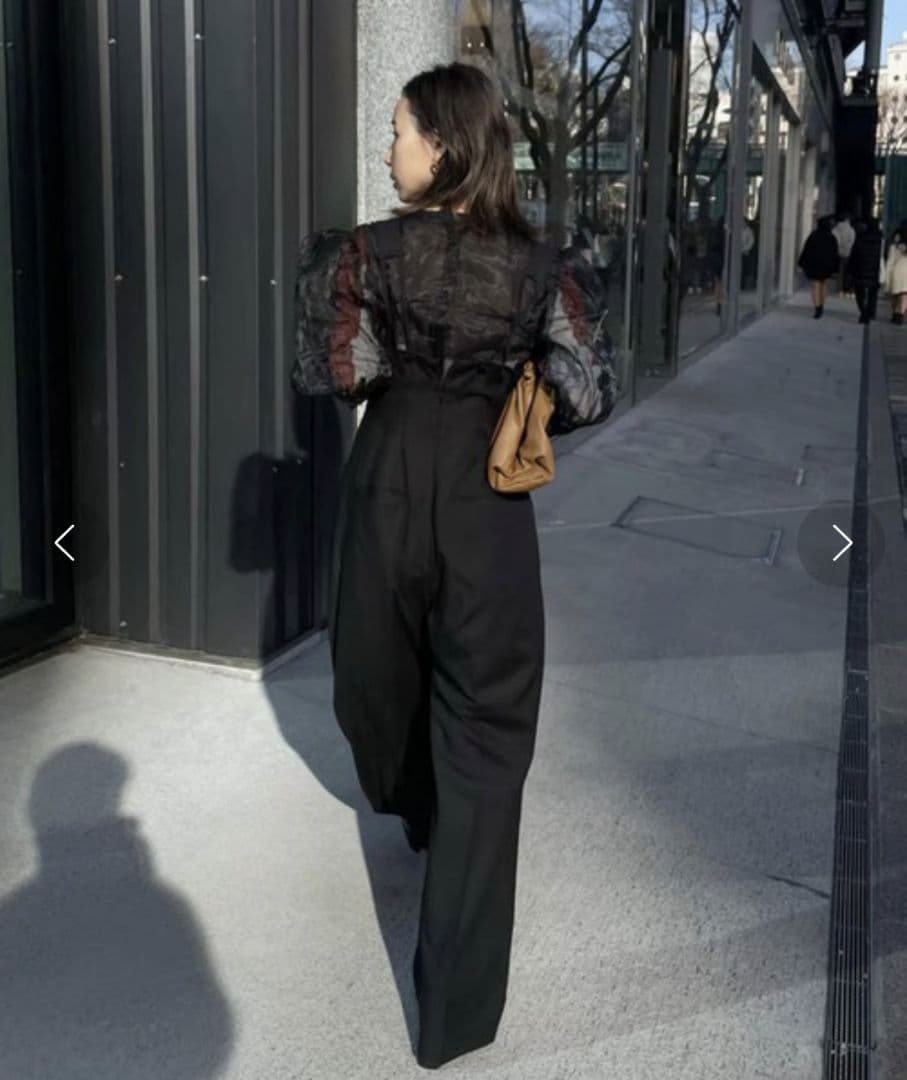 Ameri　MEDI CORD SUSPENDER WIDE PANTS