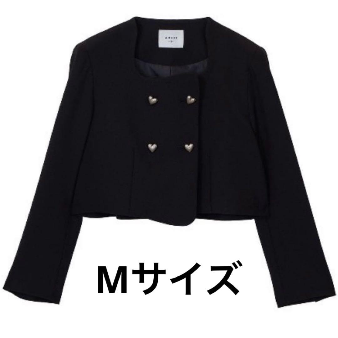 AMERI OTONA MUSE CURVE HEART JACKET ブラック