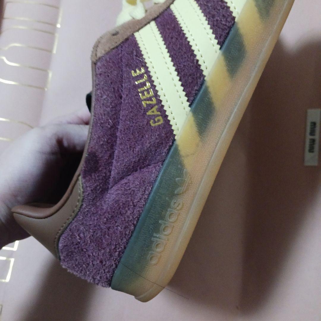 H*i様 adidas Gazelle パープル/ブラウン スニーカー