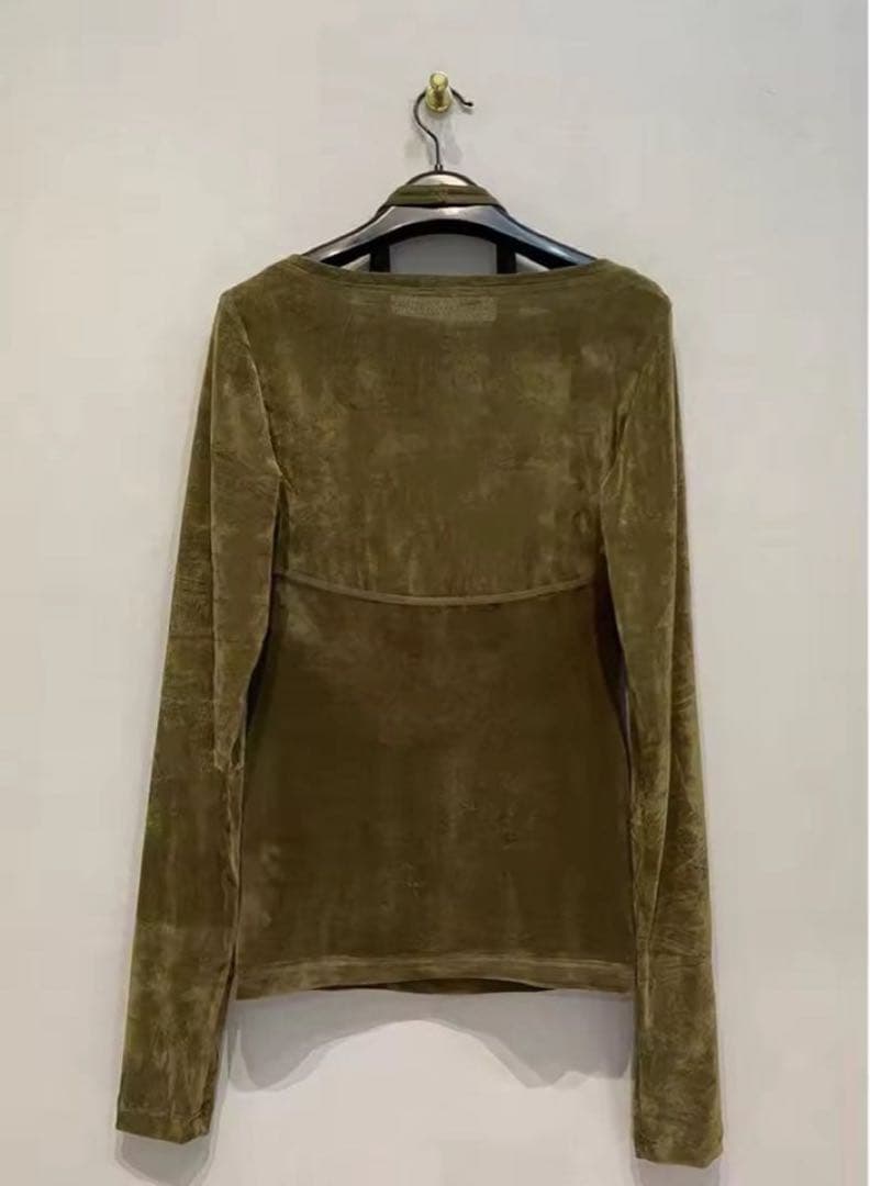 トップス CLANE TULLE FLOCKY LAYERED TOPS