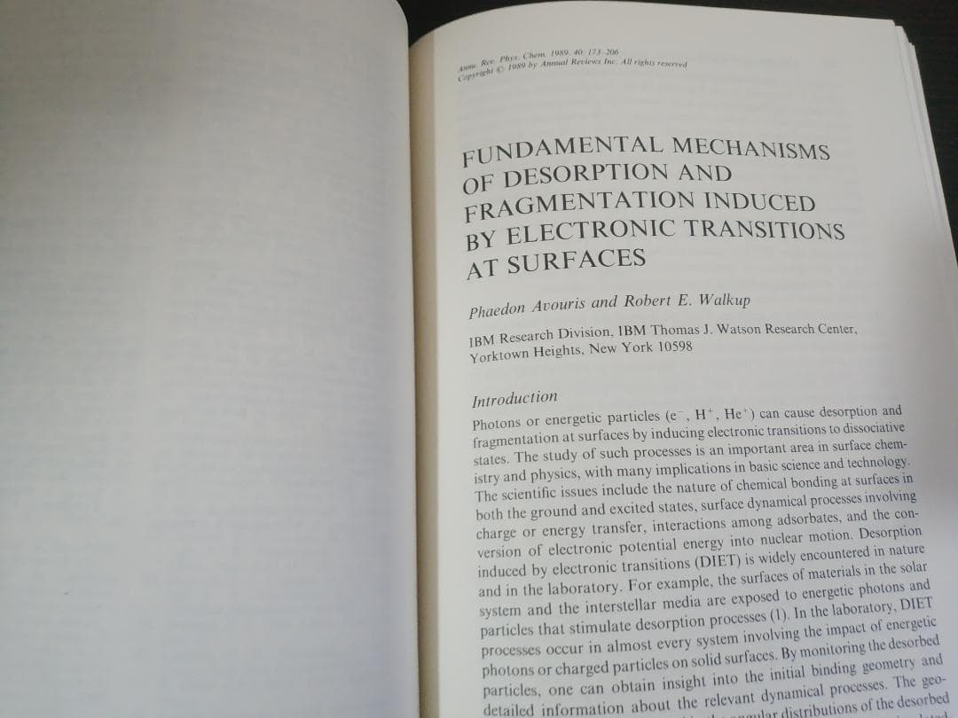 ANNU REV PHYS CHEM v40 1989 物理化学年次学術雑誌