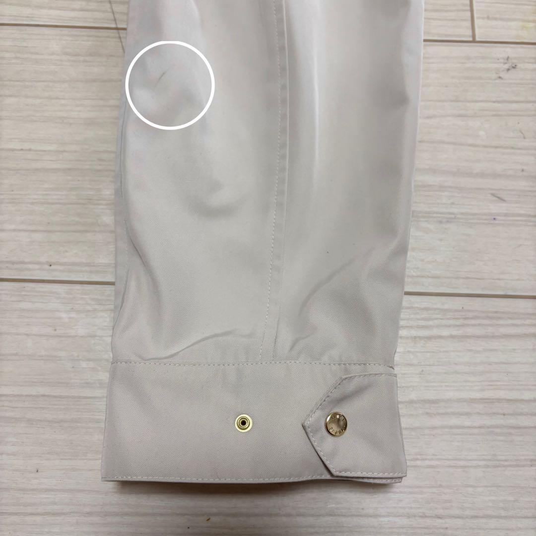 25ss 美品■23区■撥水加工 ライトツイル ノーカラー コート ドローコード