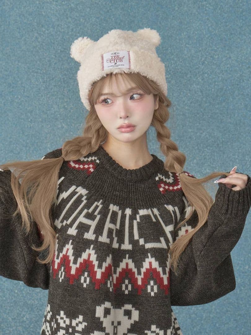 ダーリッチ テディベアハット ホワイト