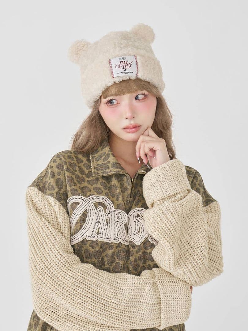 ダーリッチ テディベアハット ホワイト