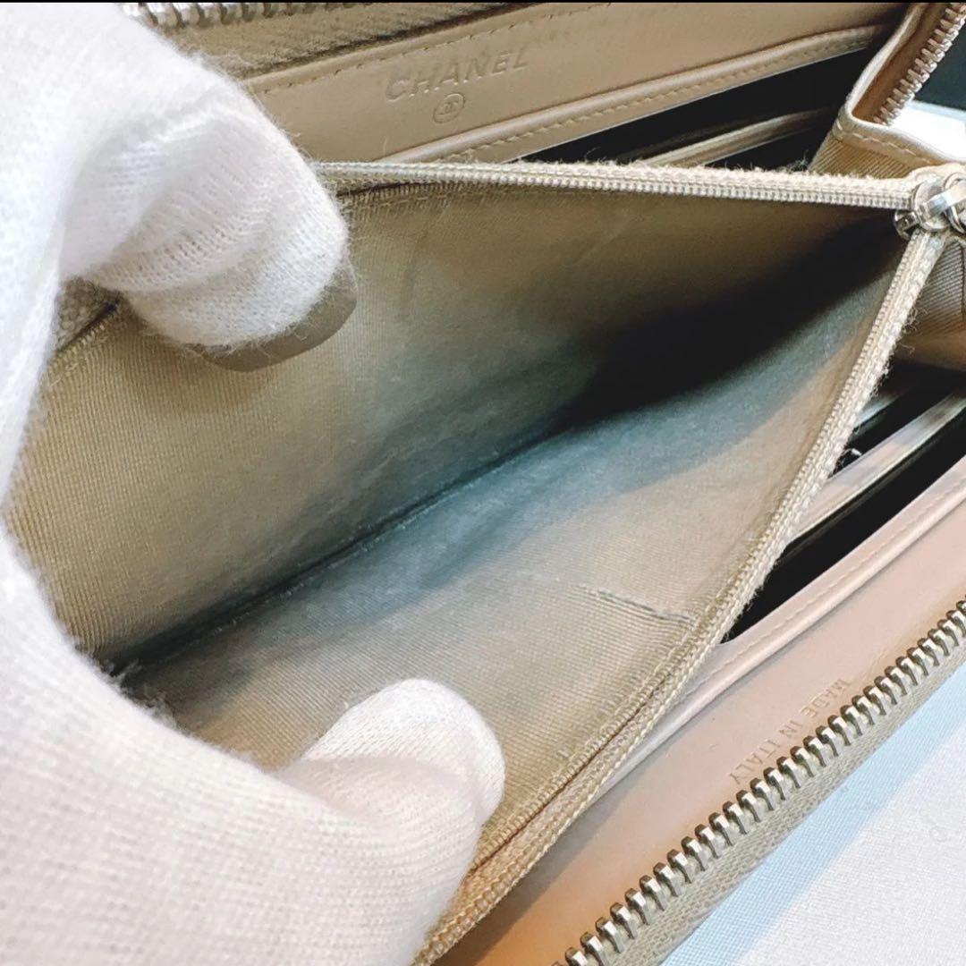 【シャネル】マトラッセ ラウンドファスナー 長財布 正規品 キャビアスキン