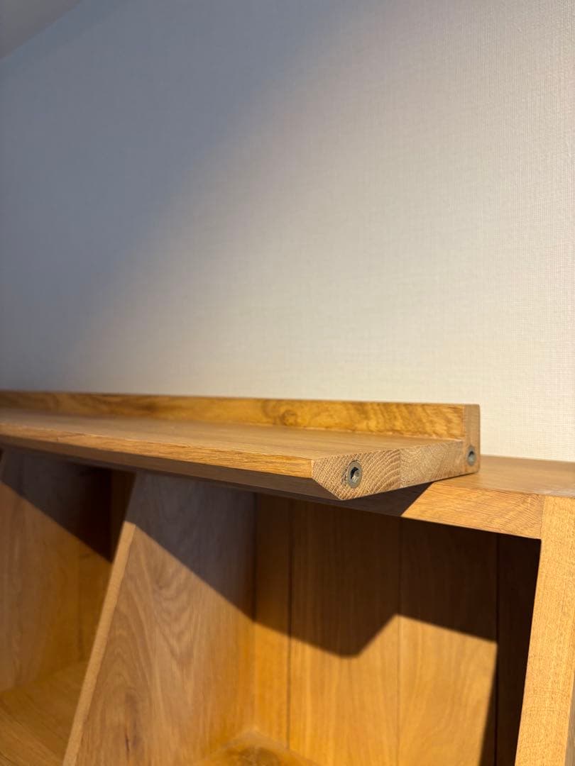 ナチュラルウッド オープンシェルフ付きデスク