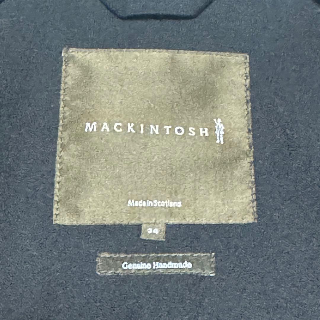 【極美品】MACKINTOSH ゴム引 トレンチコート ブラック 34