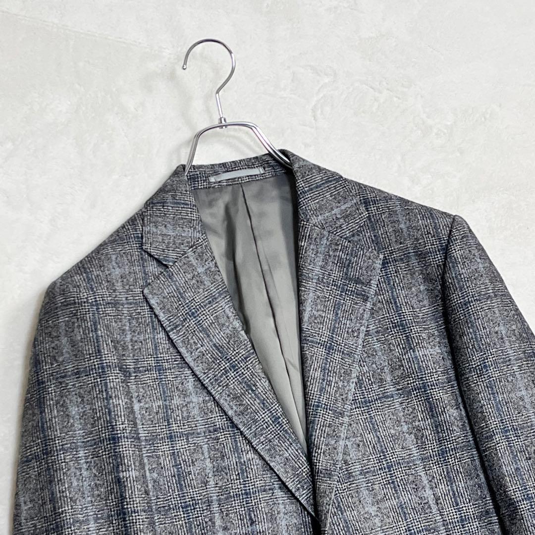 美品『ギルドホール』デルフィノ イタリア生地 グレンチェックセットアップスーツ