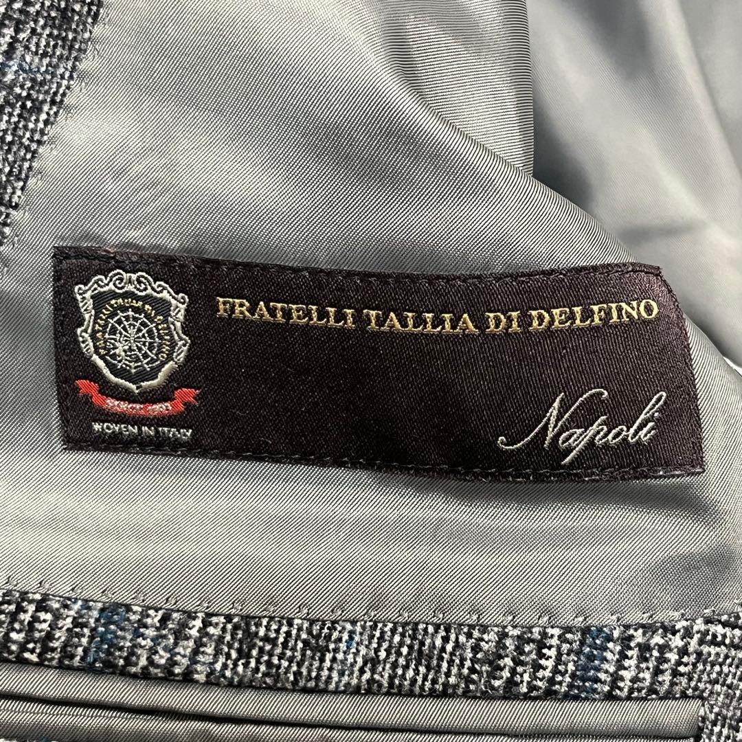 美品『ギルドホール』デルフィノ イタリア生地 グレンチェックセットアップスーツ