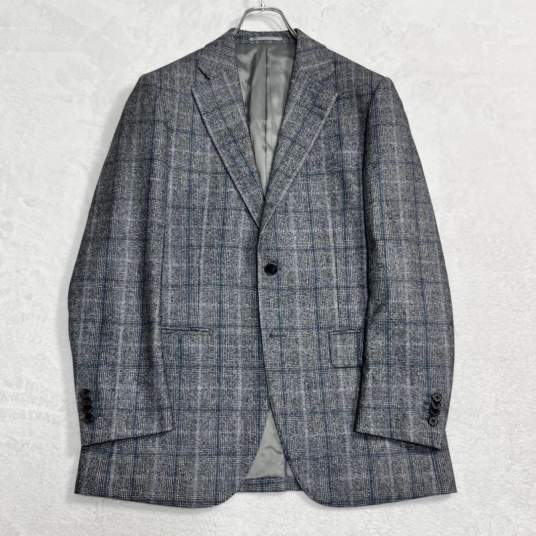 美品『ギルドホール』デルフィノ イタリア生地 グレンチェックセットアップスーツ