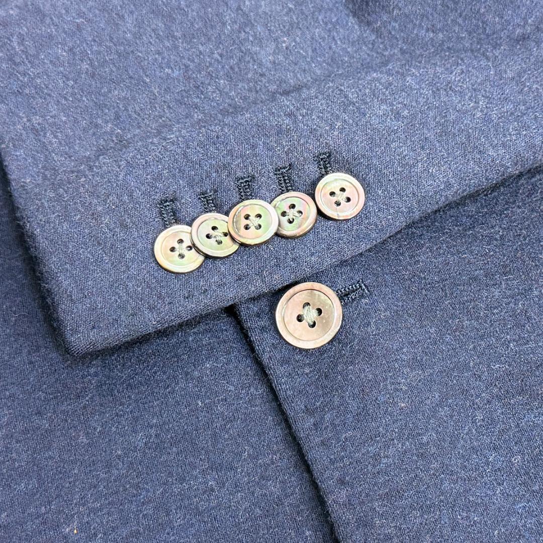 J6083 超美品 ポールスミス ソフトツイード テーラードジャケット 紺 M