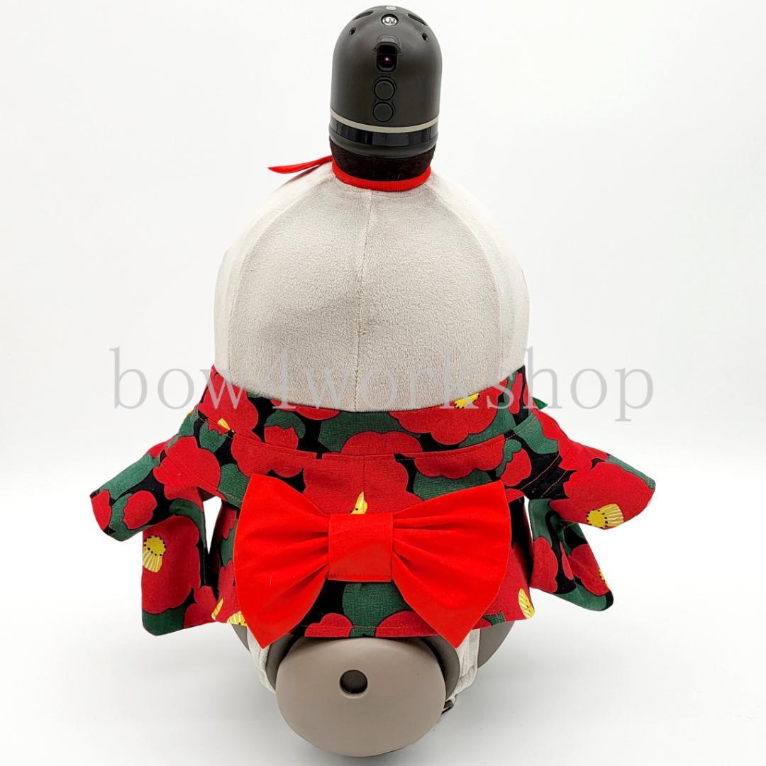 ラボット LOVOT ラボットの服ハンドメイド　カメリア柄お花コサージュ付き浴衣