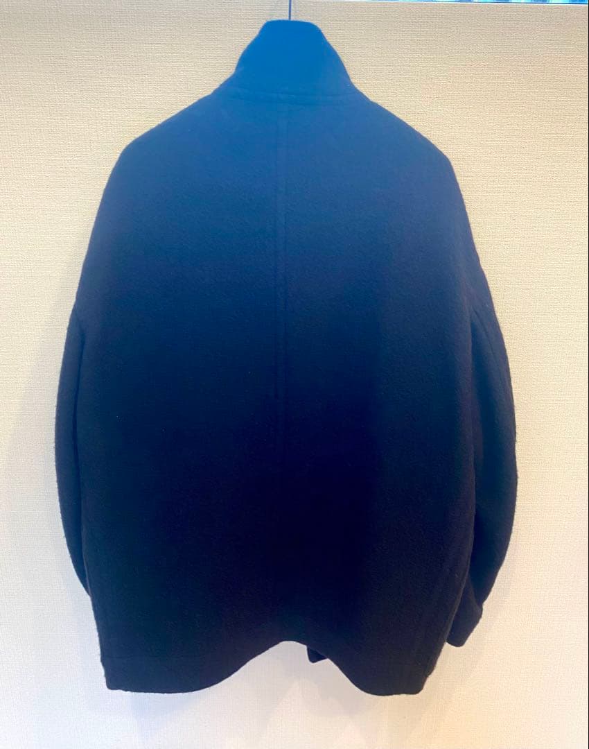 美品 LEMAIRE ルメール ウール ボクシー コート ブラック Size46