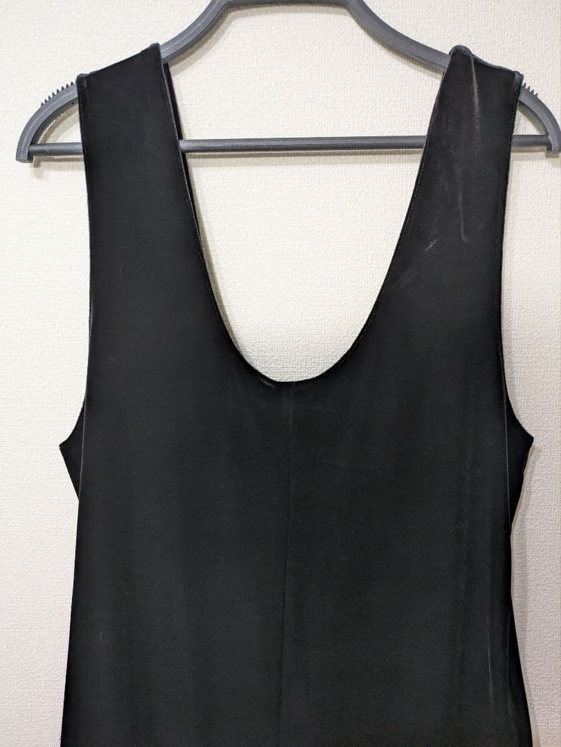新品 ベロア ロング丈 ワンピース M 黒 おしゃれコーデ Annukアンヌーク