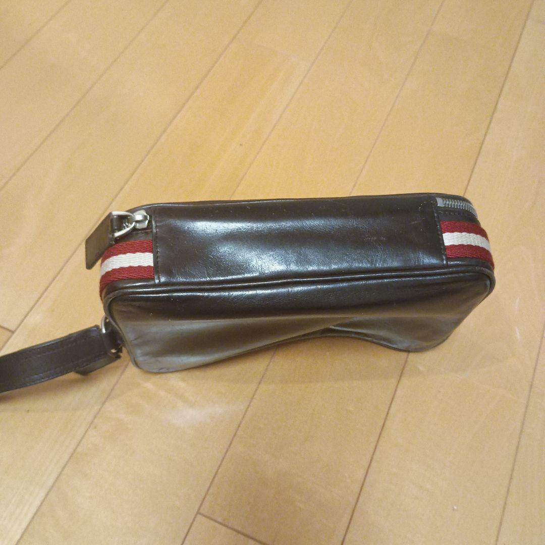 美品 BALLY バリー　セカンドバッグ　クラッチバッグ ブラウン 革 ライン