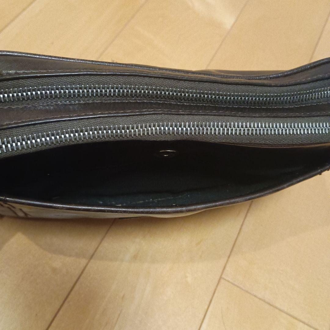 美品 BALLY バリー　セカンドバッグ　クラッチバッグ ブラウン 革 ライン