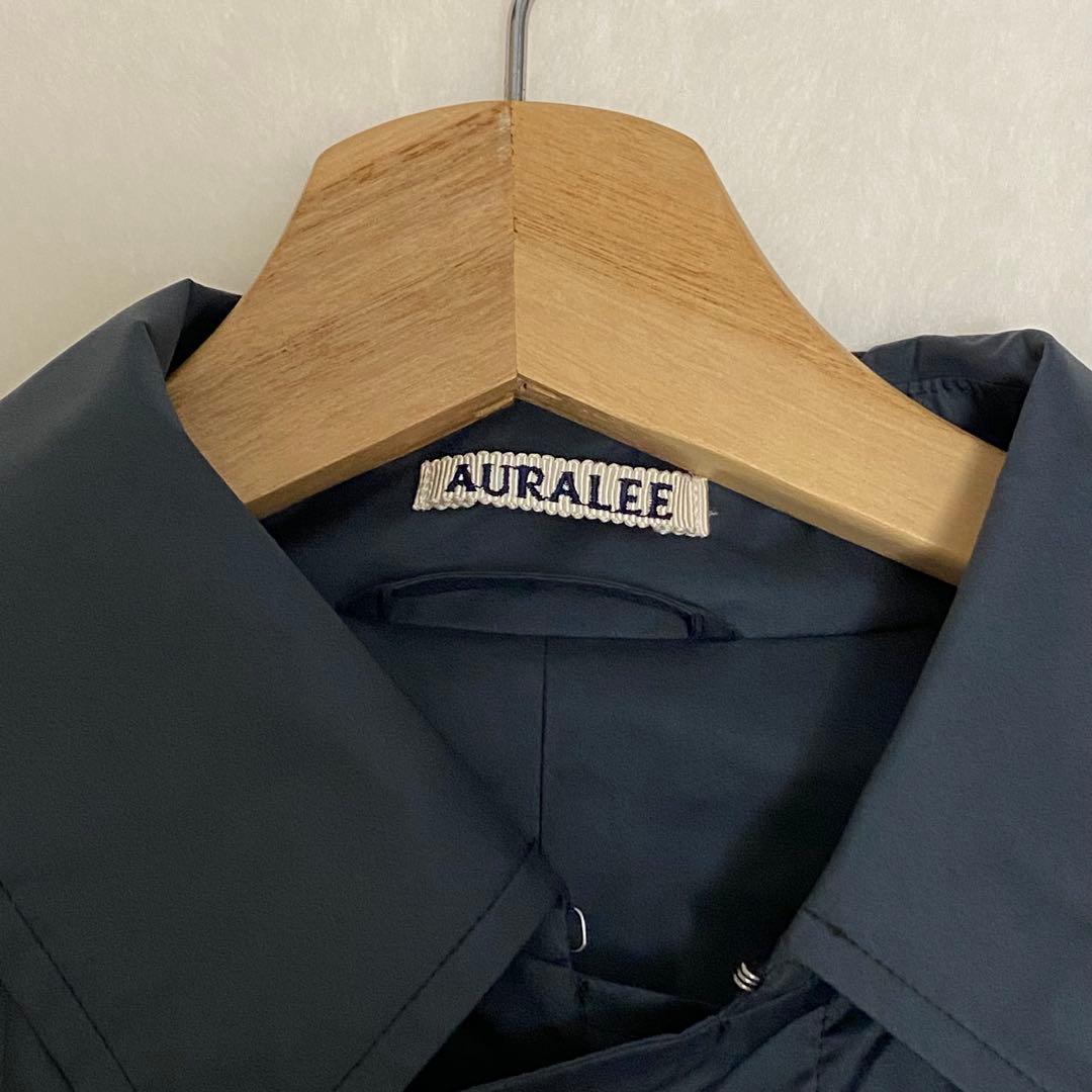 オーラリー SUPEER LIGHT POLYESTER サテンカラーコート