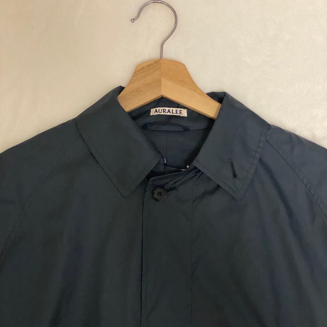 オーラリー SUPEER LIGHT POLYESTER サテンカラーコート