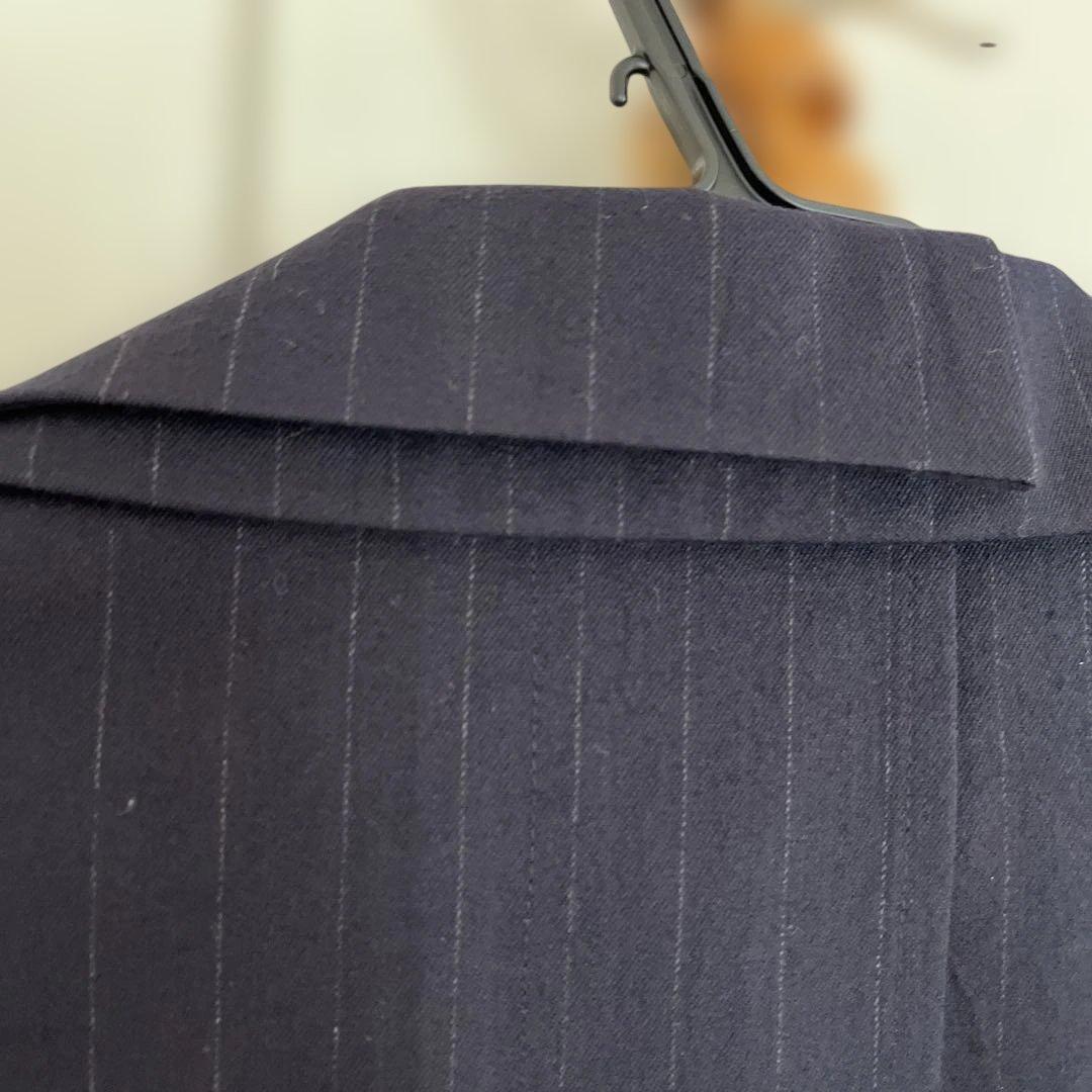 y'sネイビー ストライプ テーラードジャケット