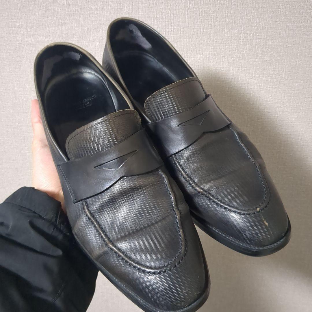 定価10万イタリア製 Giorgio Armani ポインテッドトゥ 革靴