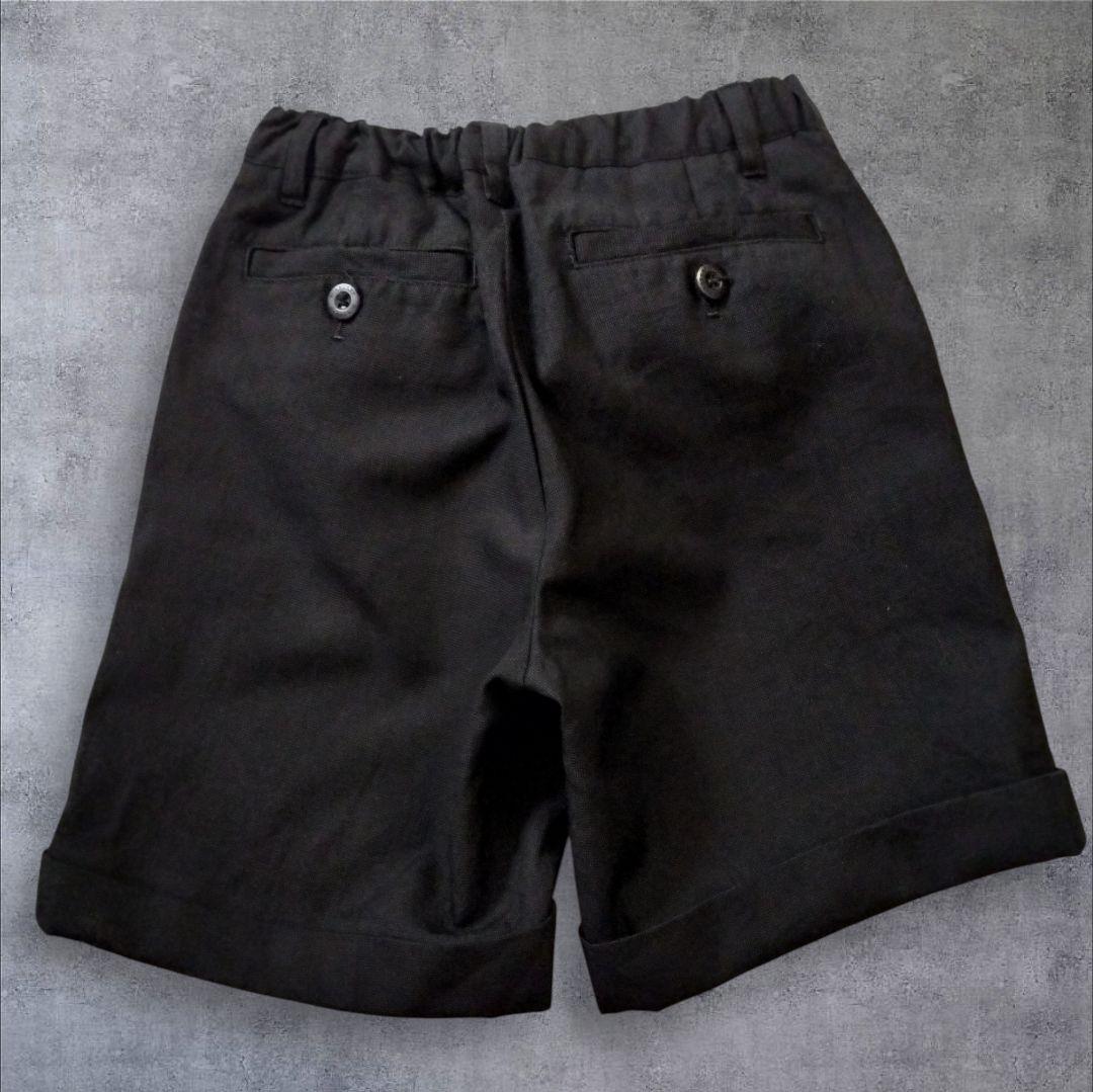 【バーバリー ロンドン】フォーマルスーツ 上下セット 120 黒 シルク混