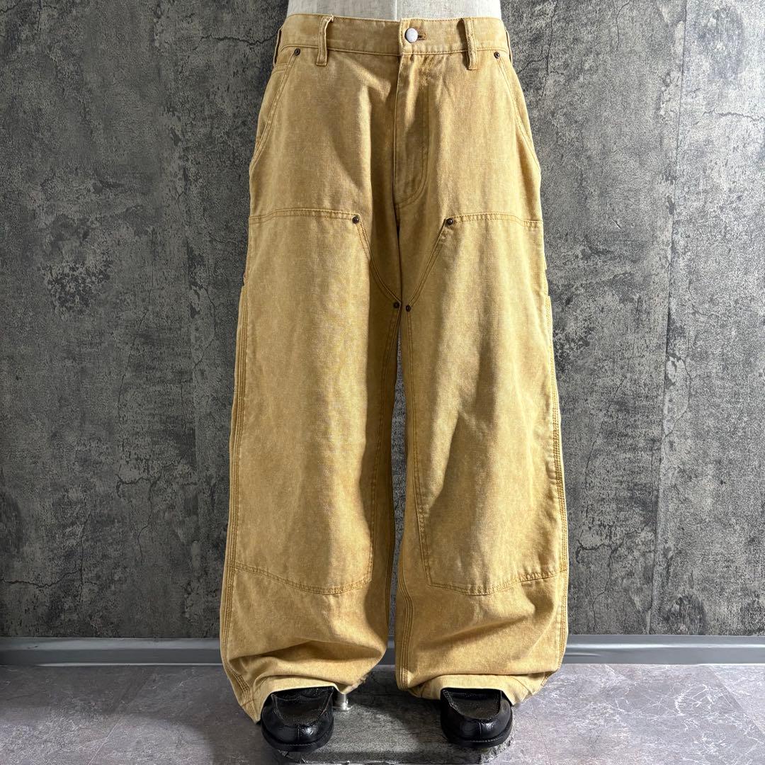 パンツ BEAMS double knee baggy painter pants