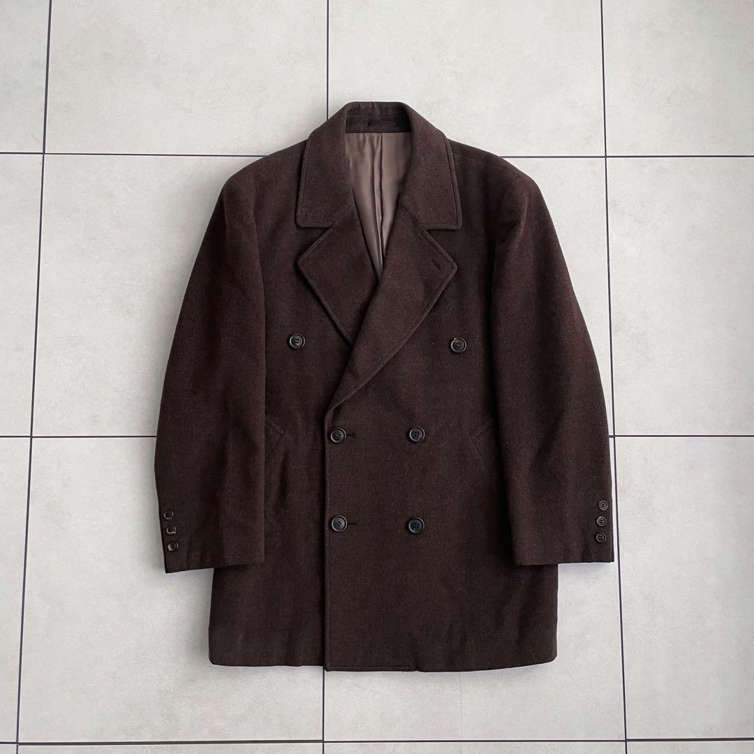 【Yves Saint Laurent】ウール ダブル ハーフ コート