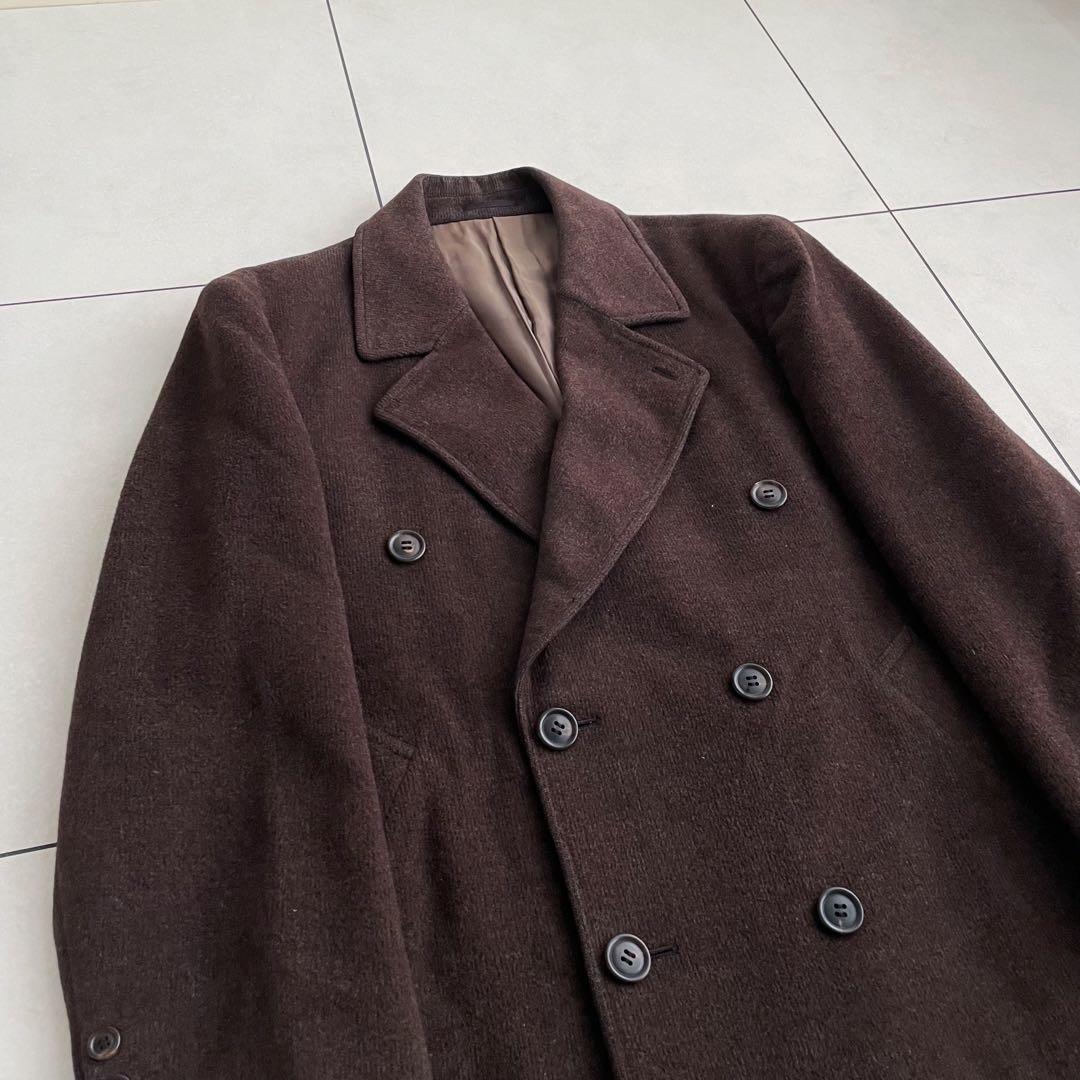 【Yves Saint Laurent】ウール ダブル ハーフ コート