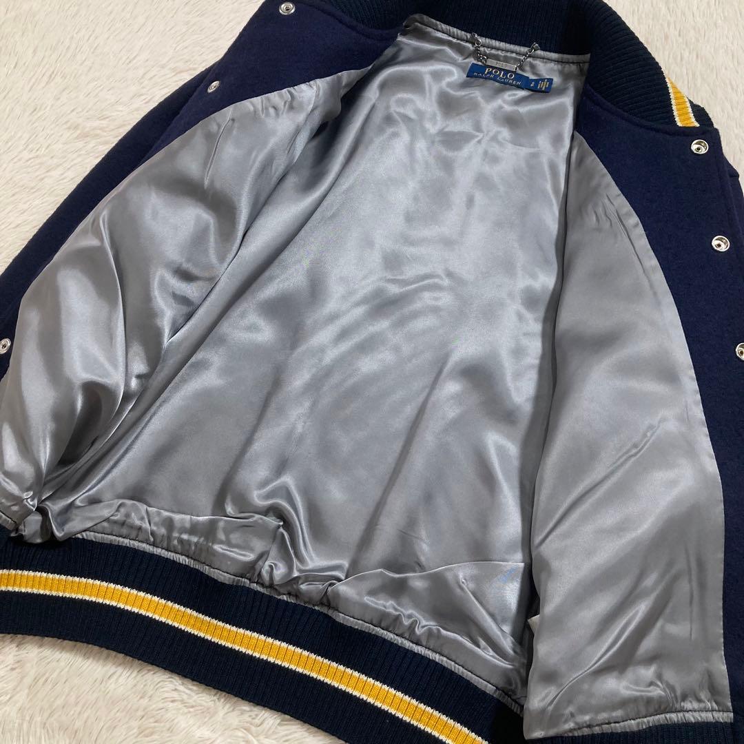 美品 ポロラルフローレン レターマンジャケット スタジャン ウール ワッペン