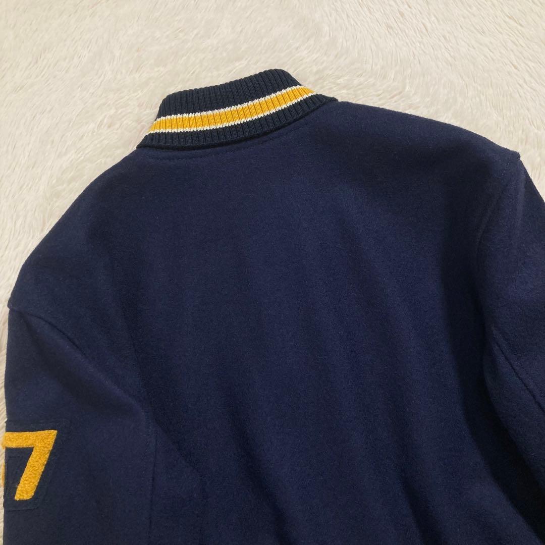 美品 ポロラルフローレン レターマンジャケット スタジャン ウール ワッペン