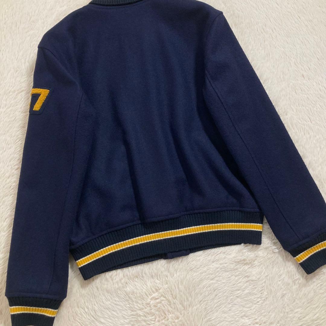 美品 ポロラルフローレン レターマンジャケット スタジャン ウール ワッペン