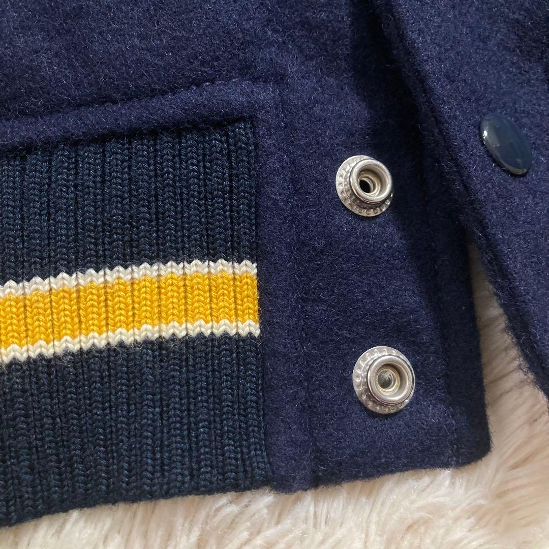 美品 ポロラルフローレン レターマンジャケット スタジャン ウール ワッペン