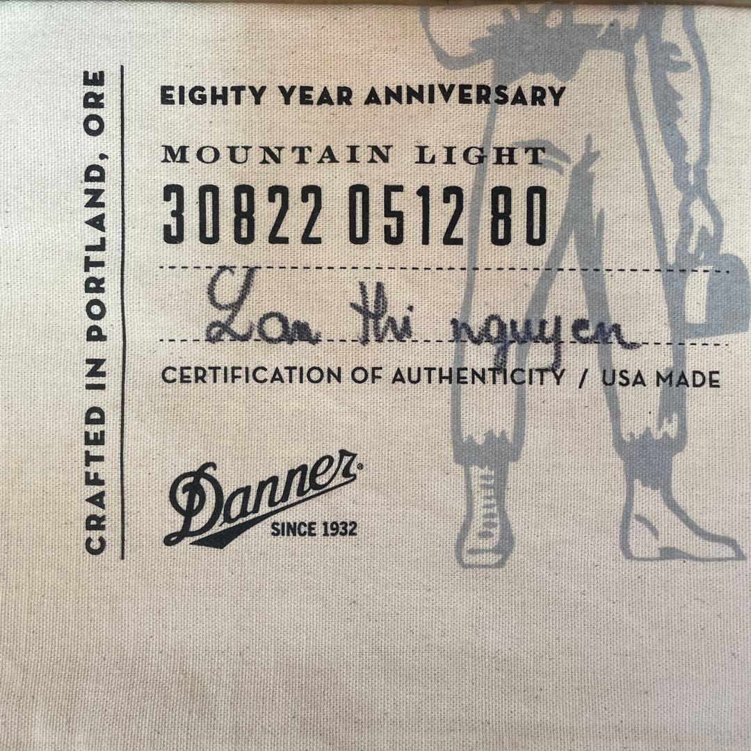 Danner 80周年限定 Mountain Light デッドストック 新品
