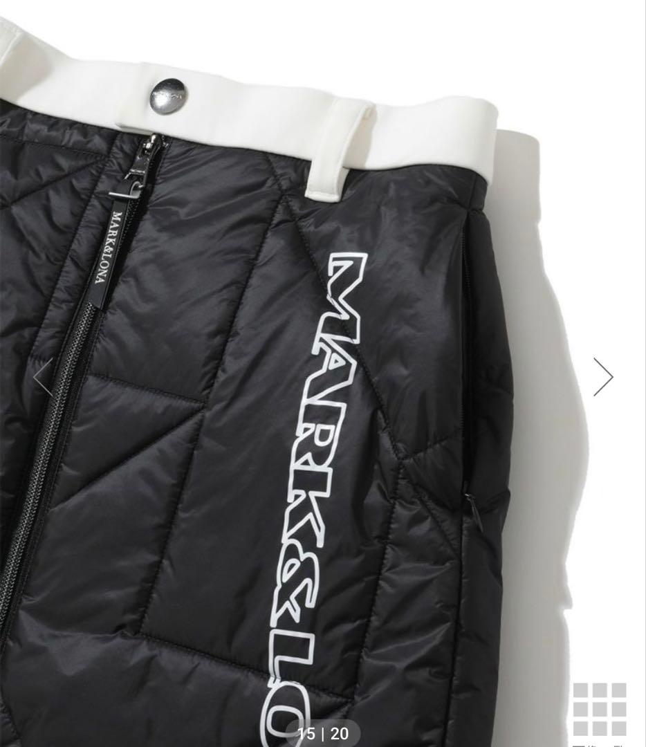 MARK & LONA マークアンドロナ ブラック キルティングスカート M