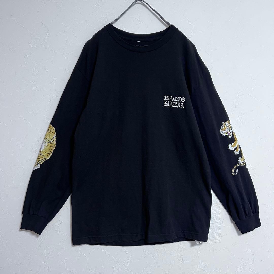 美品 WACKO MARIA TIM LEHI ロングスリーブ 虎 黒 M
