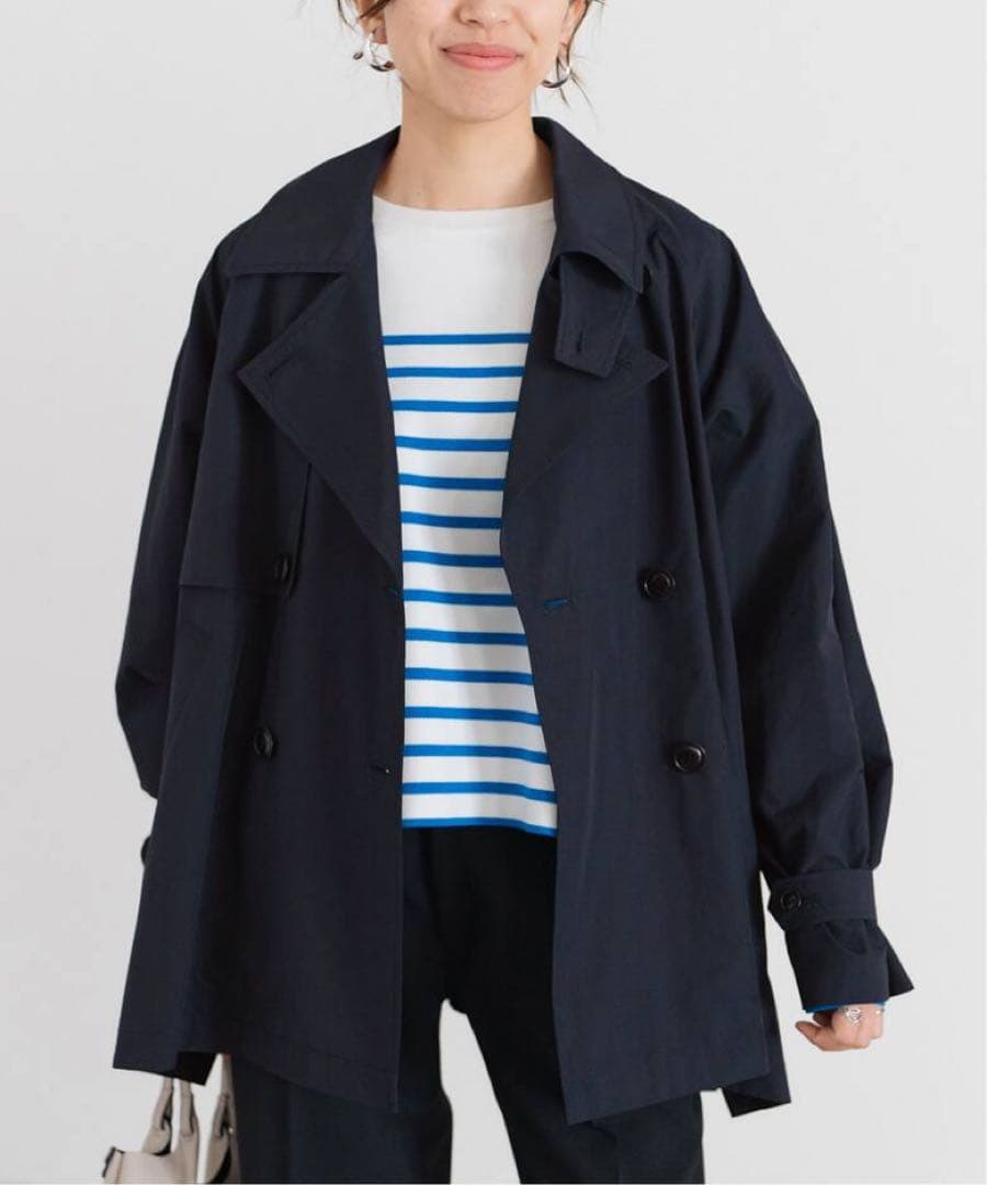 IENA PEポプリンオーバーショートコート